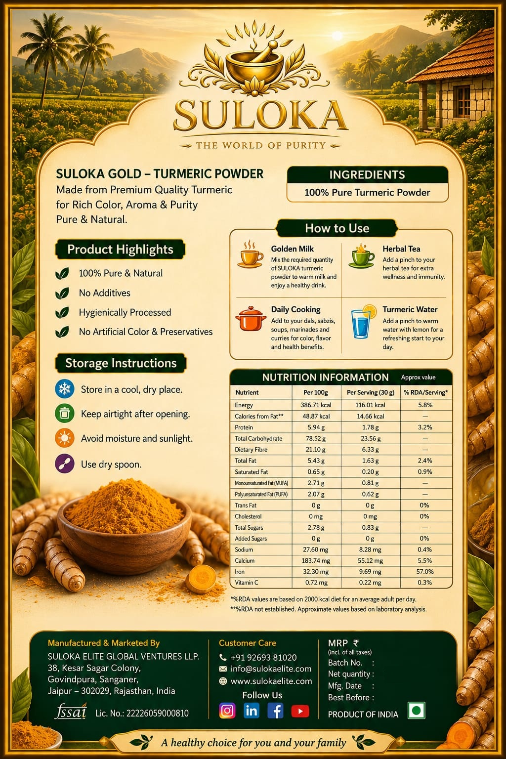 Golden Harvest – Pure Turmeric Powder - Image 2