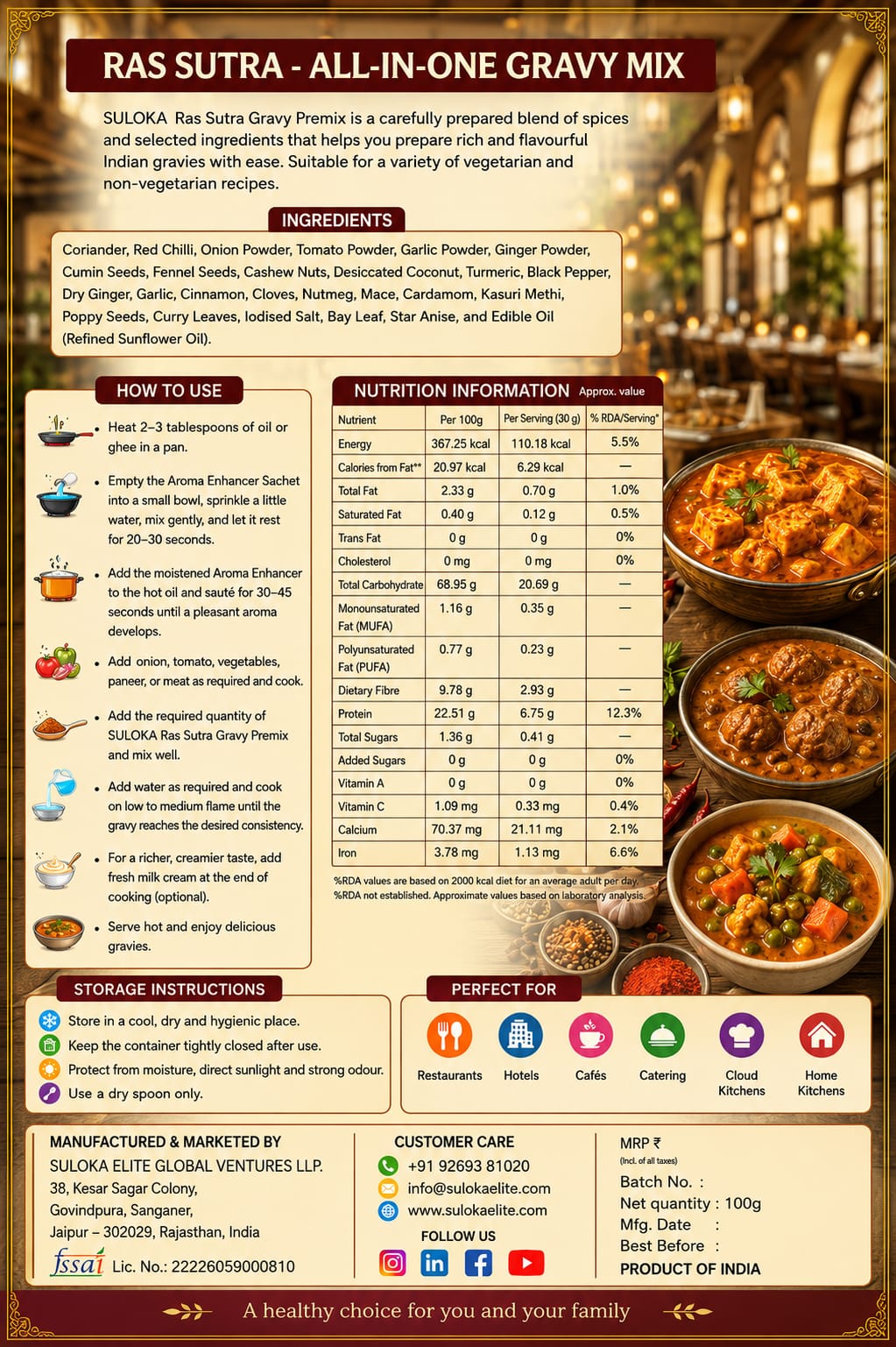Suloka Ras Sutra – All-in-One Gravy Mix - Image 2
